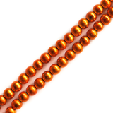 Glass Pearl- Metallic Orange, 8mm