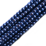 Glass Pearl- Lilac Metallic, 8mm; 1 strand