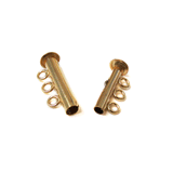 3 Strand Multistrand Clasp, Gold Filled, 21x10mm; 1 piece