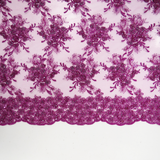 Camille, Embroidered Lace, Purple, 54" Wide- 1 Yard