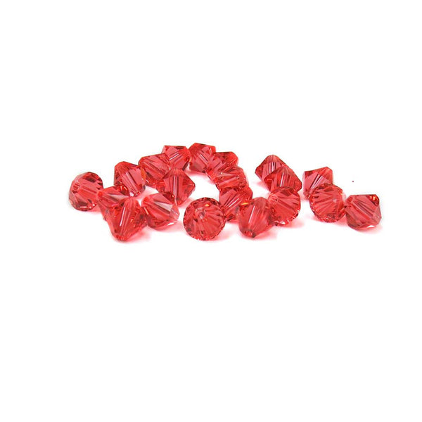 Swarovski Crystal, Bicone, Padparadscha, 6mm; 20pcs