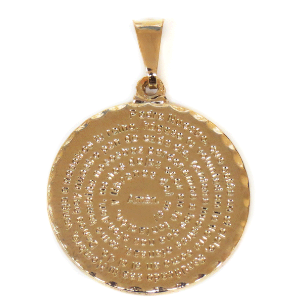 "Our Father" Prayer Charm, 25mm, Gold Filled; 1 piece