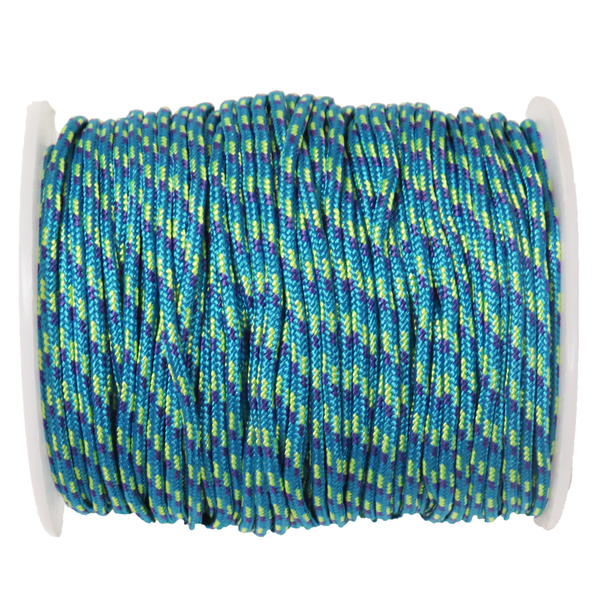 Turquoise Mix Parachute Cord- 2.5mm; Per yard
