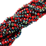 Rondelles- Two Toned Orange/Metallic