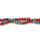 Rondelles- Two Toned Orange/Metallic