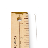 Eyepin, Silver Plated Brass-2" approx.; 100pcs