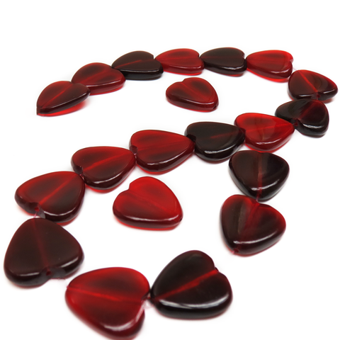 Red Horn Heart, 21mm; 1 piece
