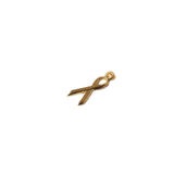 Ribbon Charm, Gold Filled, 15x6mm; 1 piece