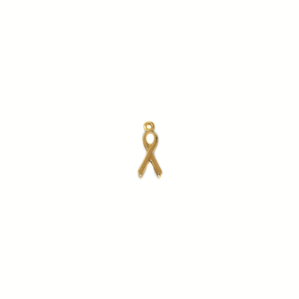 Ribbon Charm, Gold Filled, 15x6mm; 1 piece