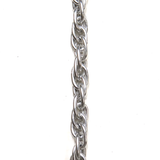 Rope Aluminum Chain; Silver: 10x16mm- 1 foot