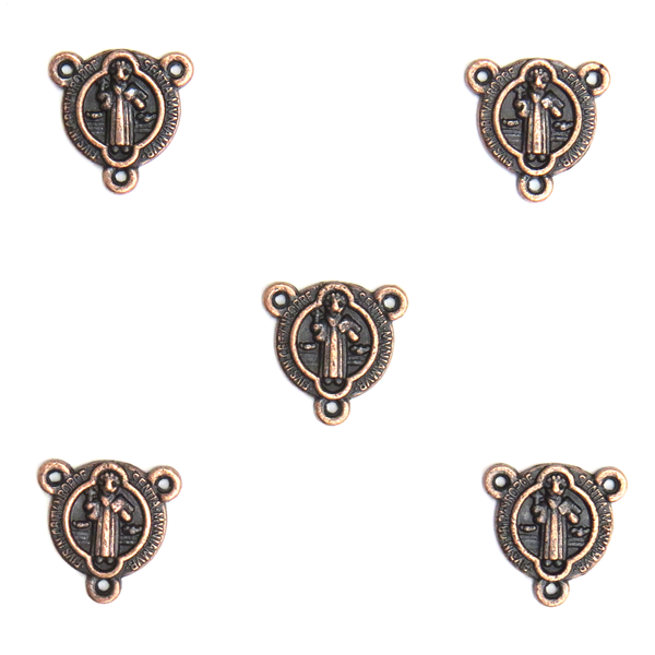 Saint Benedict Rosary Connector; Copper
