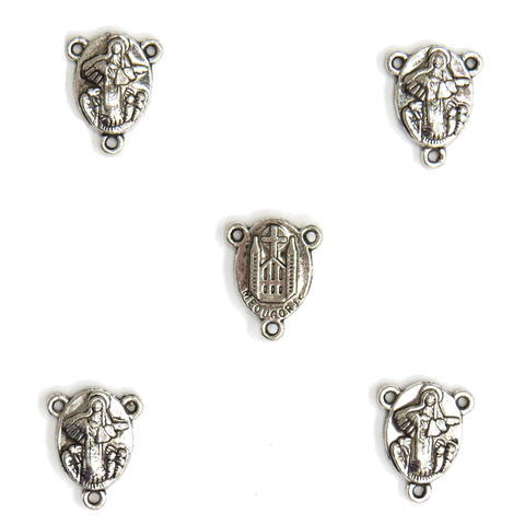 Virgin Mary Rosary Connector; Silver