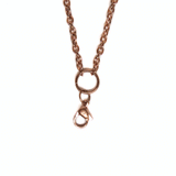 Stainless Steel Necklace with Ring, 18", Rose Gold; 1 Necklace