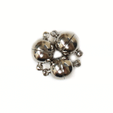 Round Magnetic Clasp, Platinum Color Brass-10mm; 3pcs