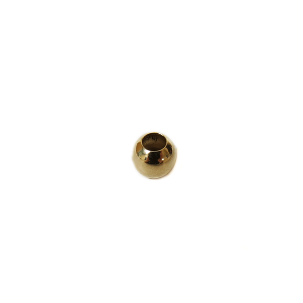 Round Smooth Big Hole Spacer, Gold Filled- 6mm; 1 piece