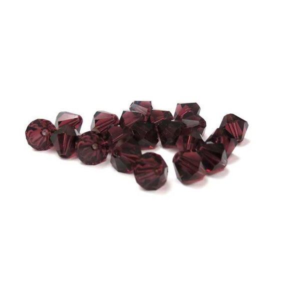 Swarovski Crystal, Biocone, Burgundy, 8mm; 20pcs