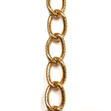 Rutilated Aluminum Chain; Gold: 17x26mm- 1 foot