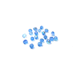 Sapphire AB, Round Faceted Fire Polished Beads- 4mm; 20pcs