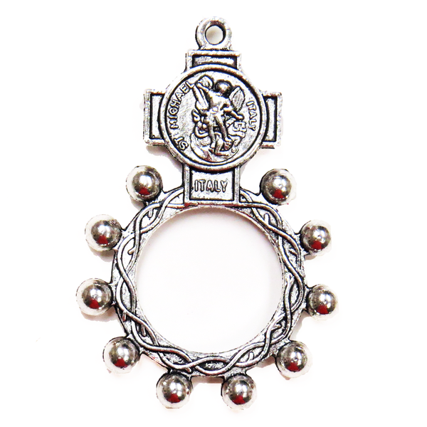 Saint Michael, Guardian Angel Charm; Silver 1pc