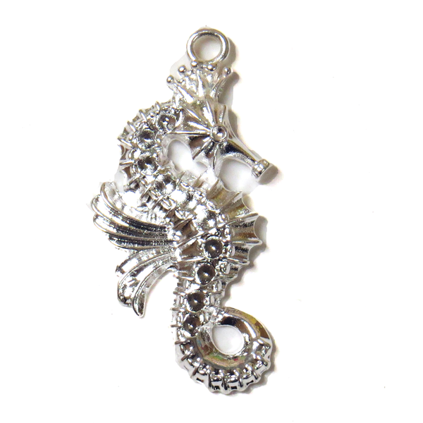 Seahorse Charm, Silver