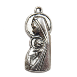 Virgin Mary with Baby Jesus Charm II- Antique Silver; 9 pcs.