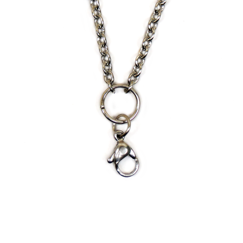 Stainles Steel Flat Rolo Necklace, 30", Silver; 1 Necklace