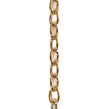 Steel Single Cable Chain; Gold- 1 foot.