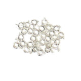 Spring Ring Clasp, Silver Plated Brass-6mm; 25pcs
