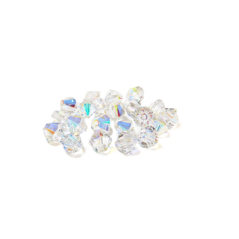 Swarovski Crystal, Bicone, 5mm - Cystal AB; 20 pcs