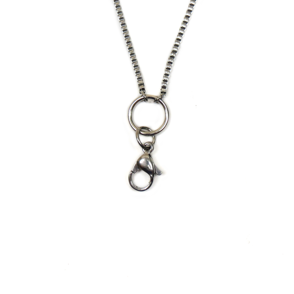 Stainless Steel Box Chain Necklace, 18", Silver; 1 Necklace