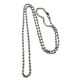 Stainless Steel Round Link Necklace, 18", Silver; 1 Necklace