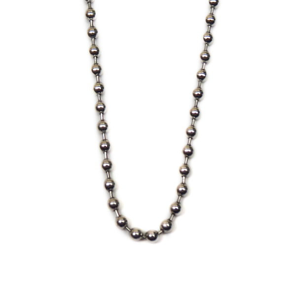 Stainless Steel Round Link Necklace, 18", Silver; 1 Necklace