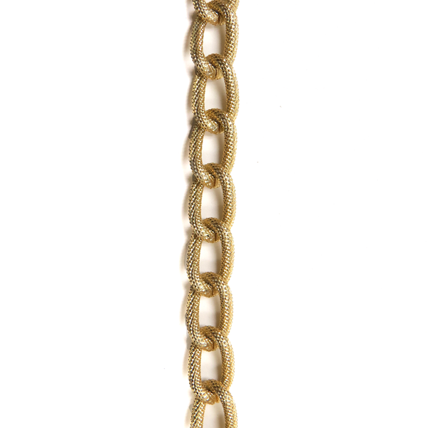 Stardust Aluminum Curb Link Chain- Gold; 8x14mm- 1 foot