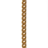 Steel Curb Chain; Gold- 1 foot