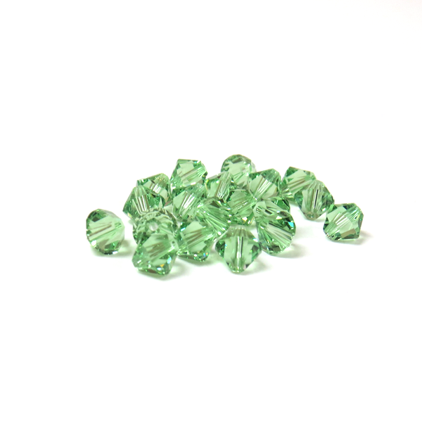 Swarovski Crystal, Bicone, 6mm - Peridot; 20 pcs