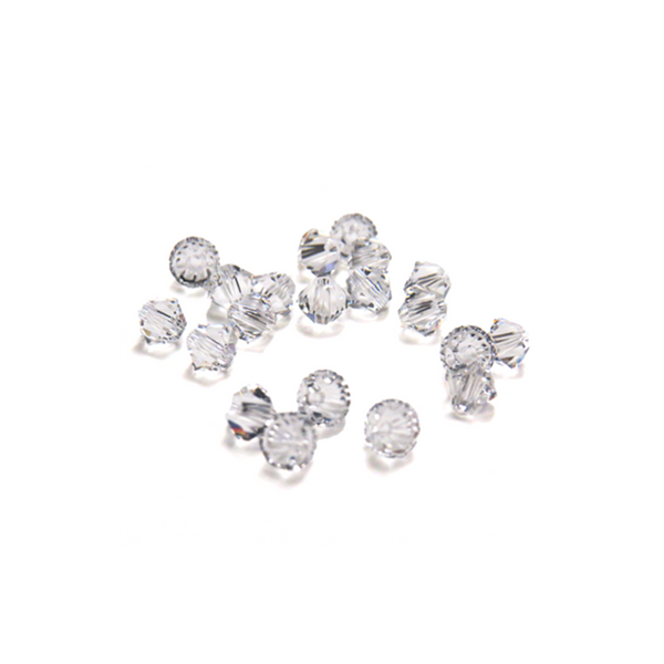 Swarovski Crystal, Bicone, 4mm- Crystal; 20pcs