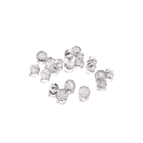 Swarovski Crystal, Bicone, 4mm- Crystal; 20pcs
