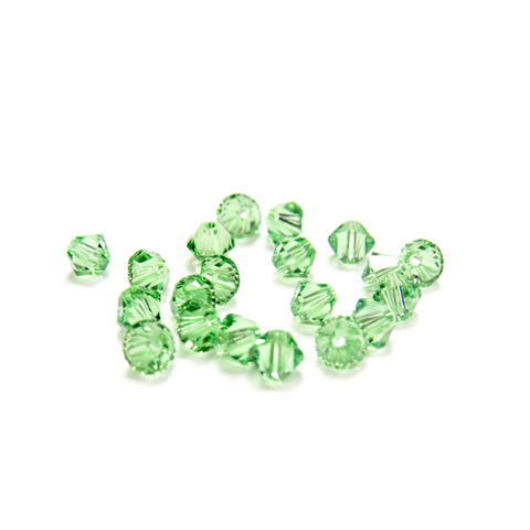 Swarovski Crystal, Bicone, 4mm- Peridot; 20pcs