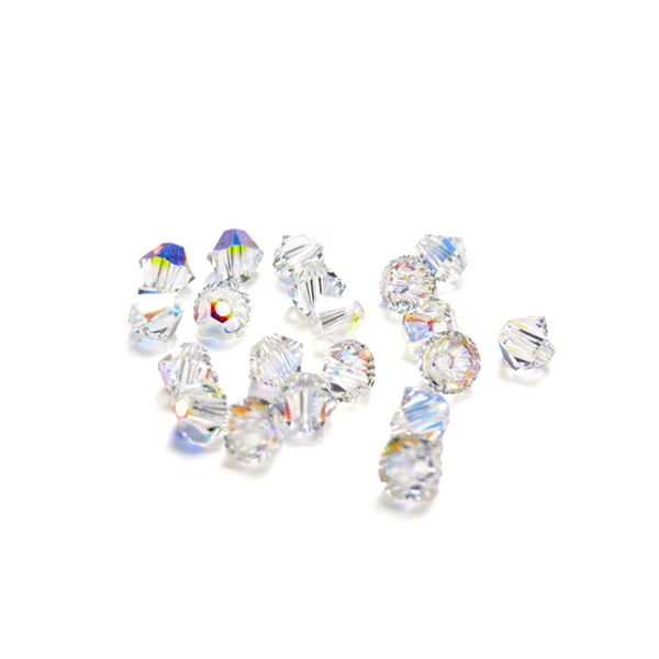 Swarovski Crystal, Bicone, 4mm- Crystal AB; 20pcs
