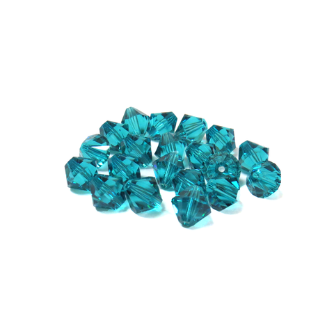 Swarovski Crystal, Bicone, 8mm - Blue Zircon; 20 pcs