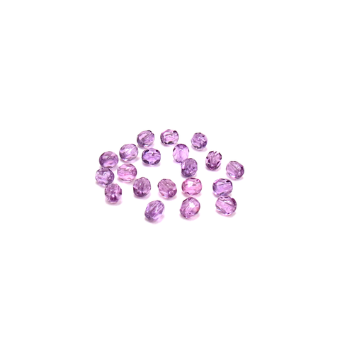 Tanzanite, Round Faceted Fire Polished; 4mm - 20 pcs