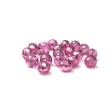 Tow Tone Metallic Pink, Round Faceted Fire Polished, 10mm - 20 pcs