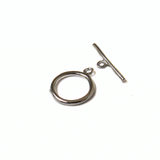 Toggle Clasp, Platinum Color Brass; 5pcs