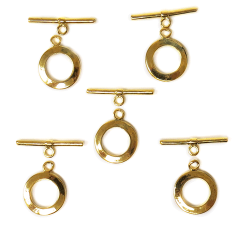 Toggle, Gold, Brass, 16x20x2mm