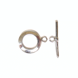 Toggle, Silver, Brass, 16x20x2mm