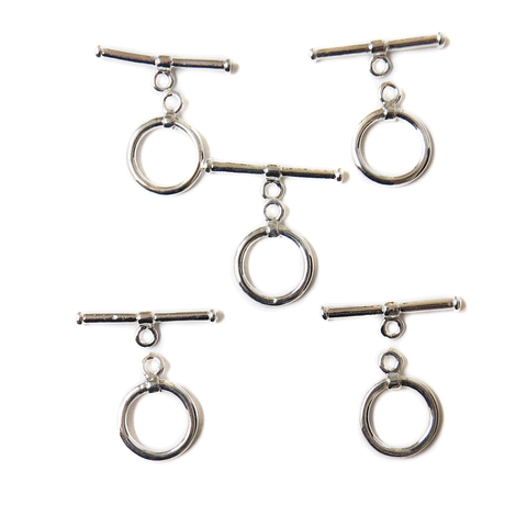 Toggle, Silver Plated, Brass, 25x2mm