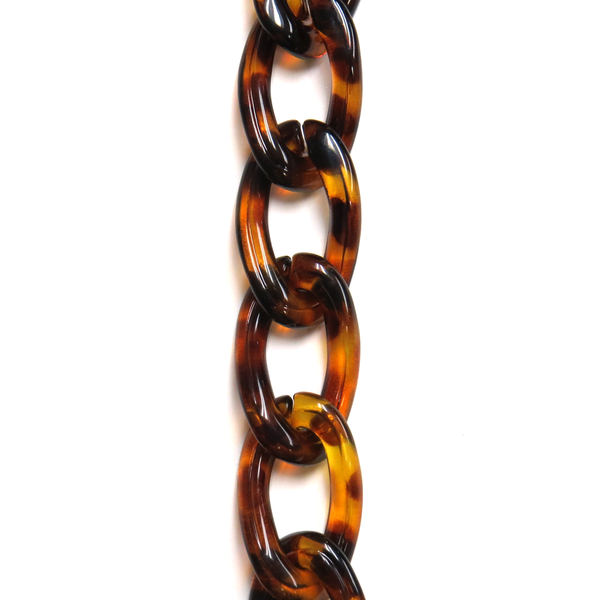 Tortoise Curb LInk Chain, 17x30mm- 6.5 inches