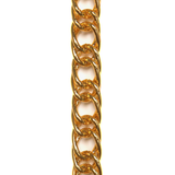 Triple Link Aluminum Chain- Gold; 13x18mm- 1 foot