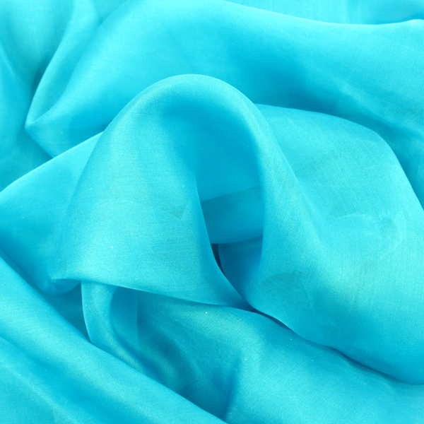 Turquoise Silk Chiffon; 54" wide- 1 yard