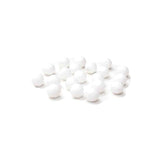 White Opaque, Round Faceted Fire Polished, 12mm